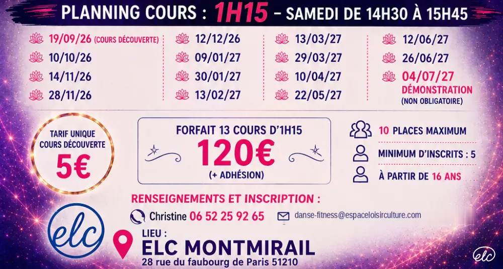 Danse renversante - planning