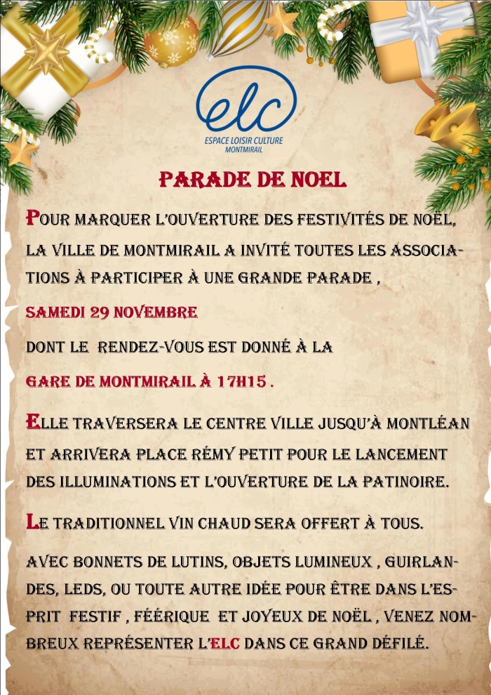 Parade de Noël 2025