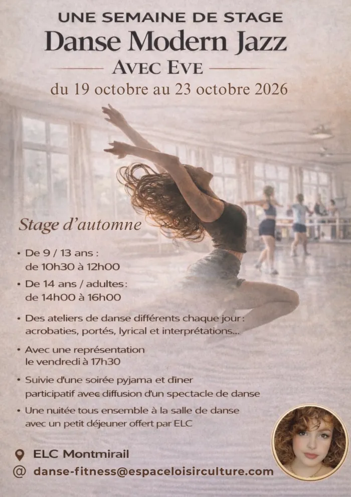 Stage de danse Modern Jazz oct. 2026