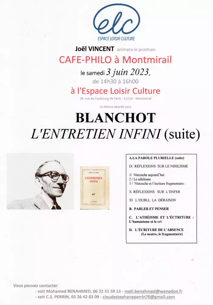 Café Philo - 3 juin 2023