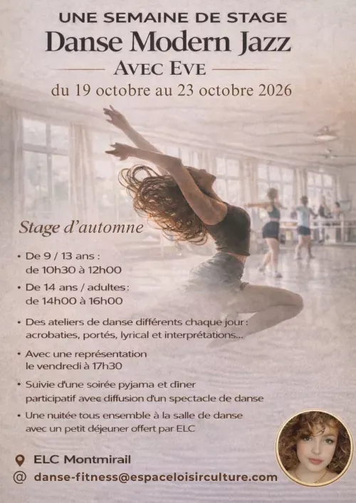 Stage de danse Modern Jazz oct. 2026